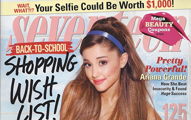 Seventeen Magazine: September 2014, Ariana Grande Spread