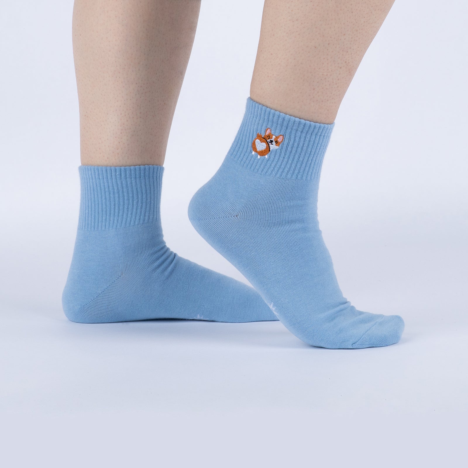 Corgi Love Quarter Socks