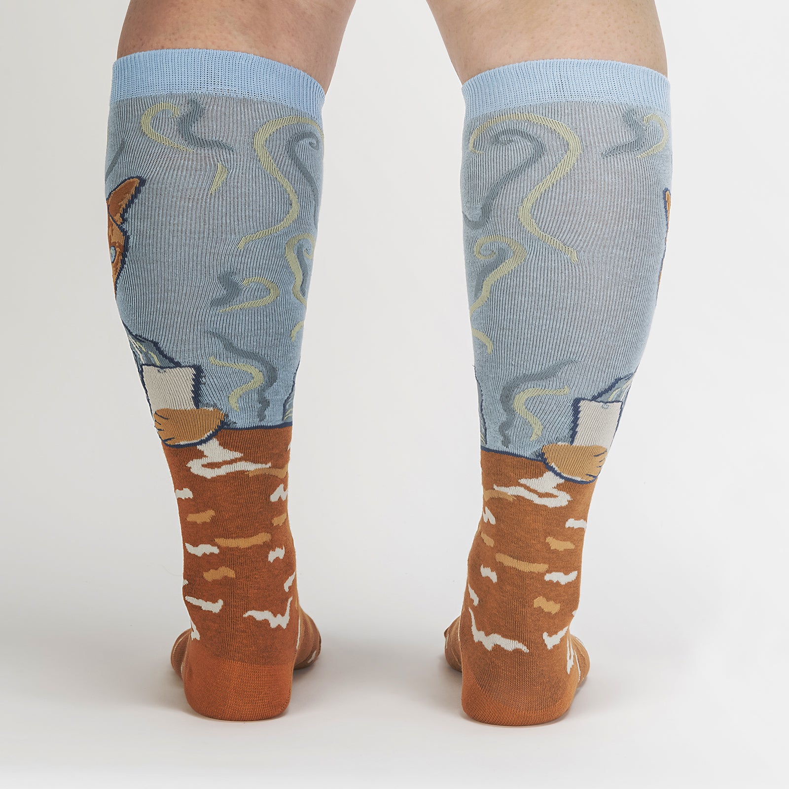 Cat Van Gogh, A Selfie Portrait Knee High Socks