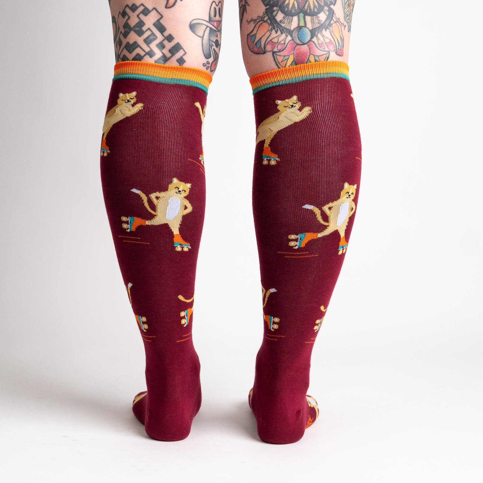 Roller Cats Knee High Socks