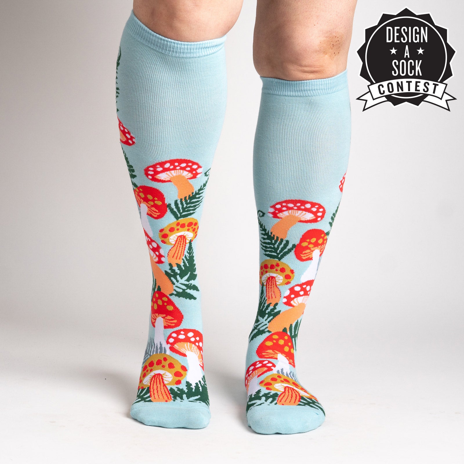 Wonderland Mushrooms Knee High Socks