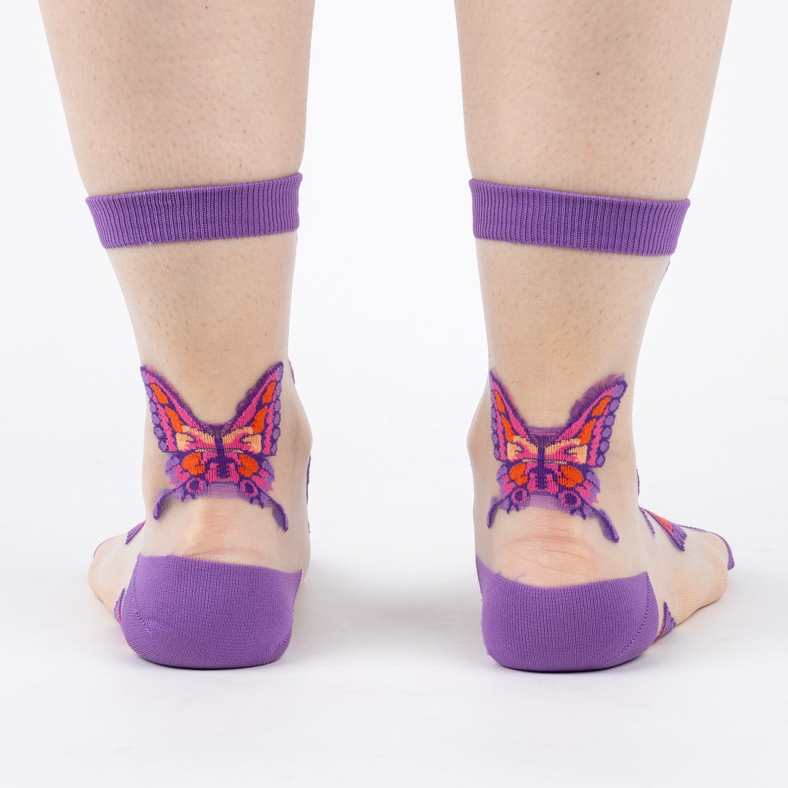 You are Flutterly Fabulous Sheer Crew Socks