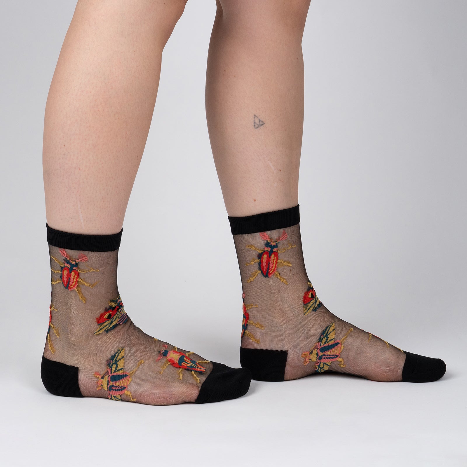 The Beetles Sheer Crew Socks