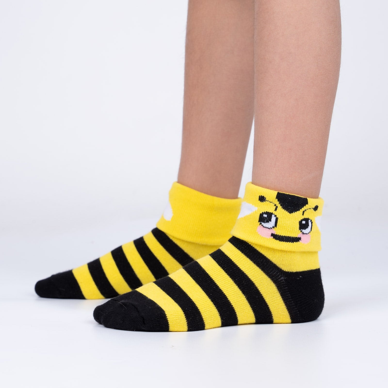 Bee-ing Happy Junior Turn Cuff Socks