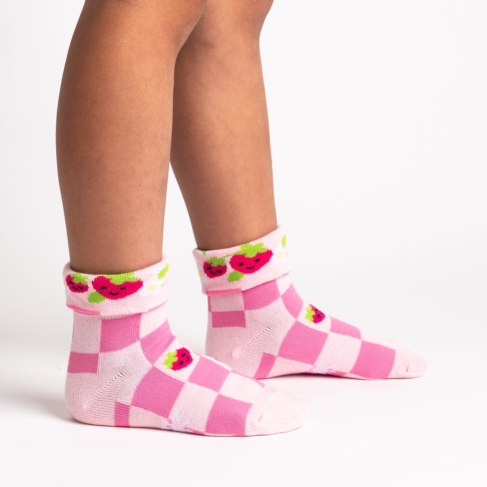 Berry Cute Youth Turn Cuff Socks