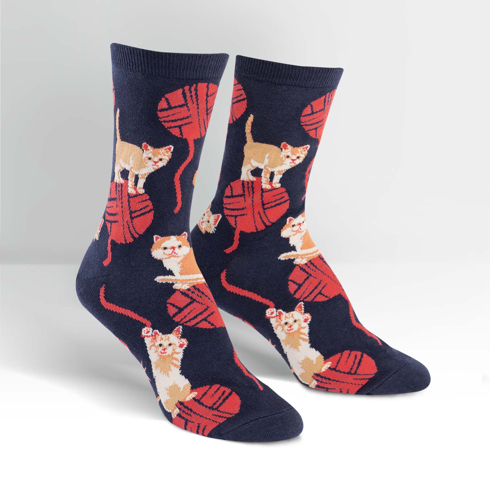 Kitten Knittin' Crew Socks