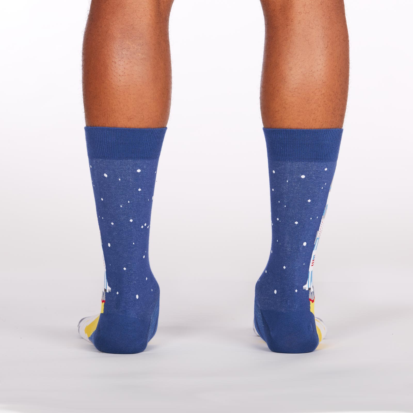 3, 2, 1, Lift Off Men's Crew Socks