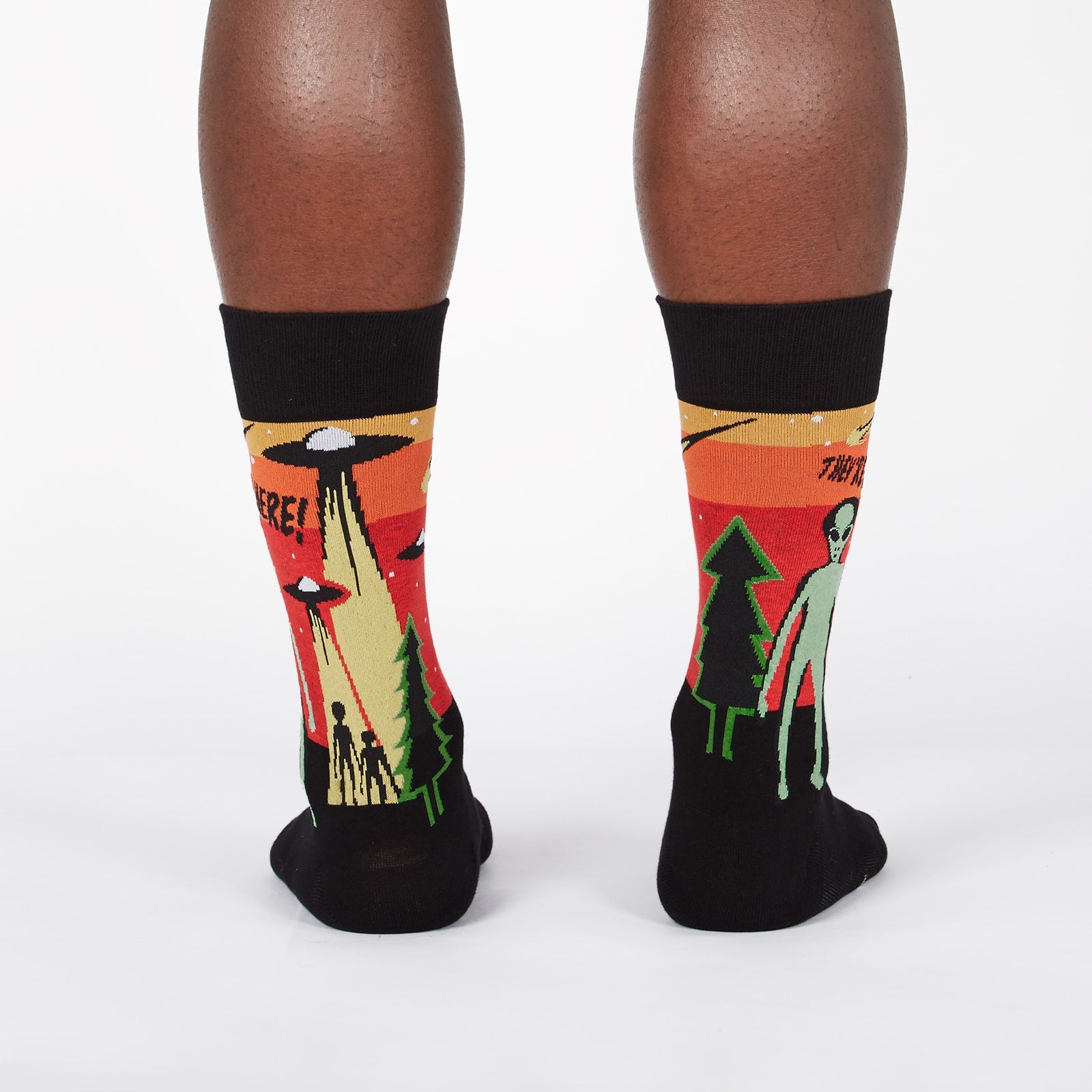 They're Here Men's Crew Socks