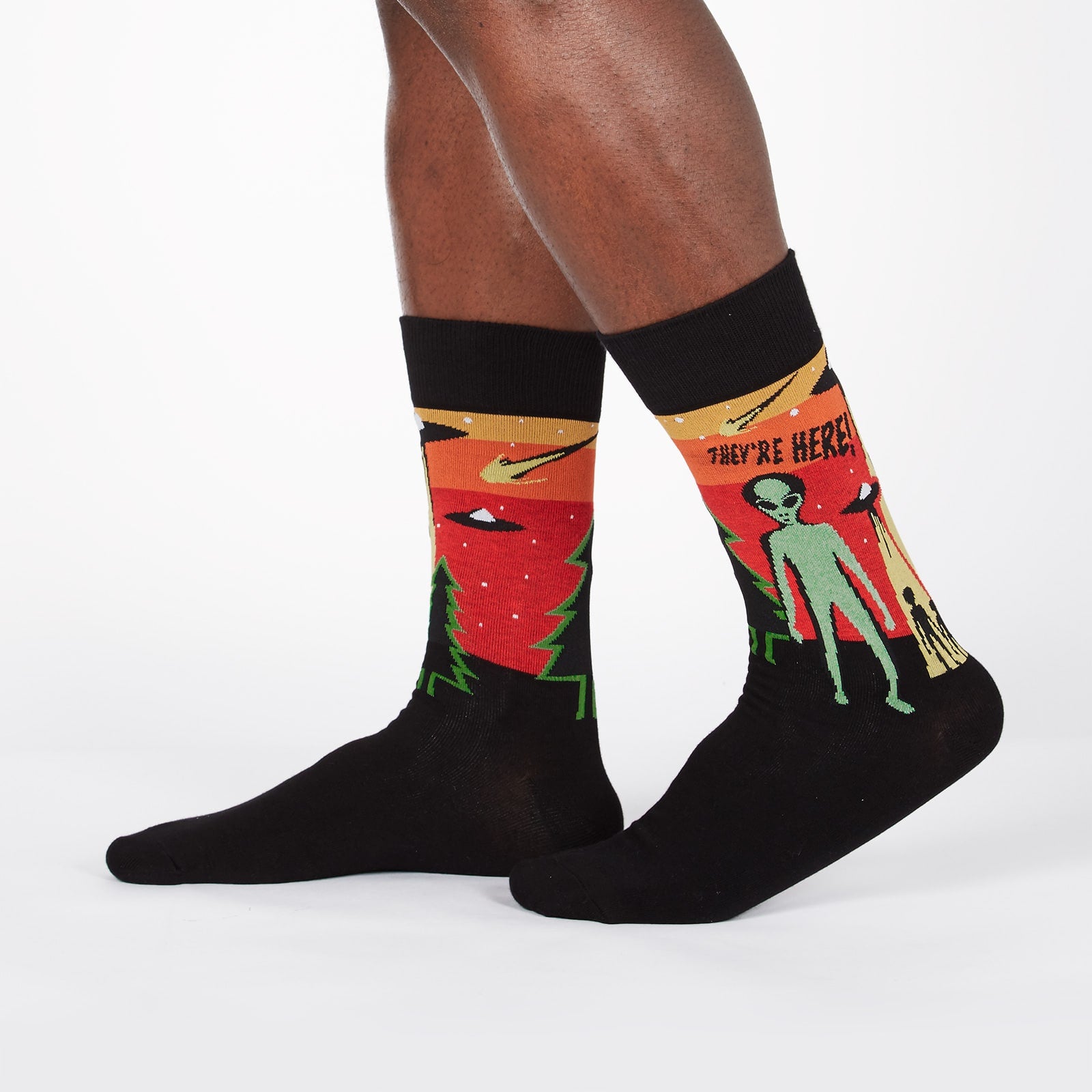 They're Here Men's Crew Socks