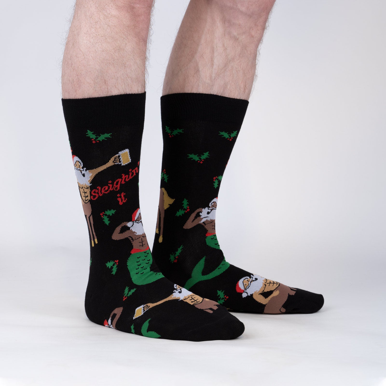 Sleighin' It Men's Crew Socks