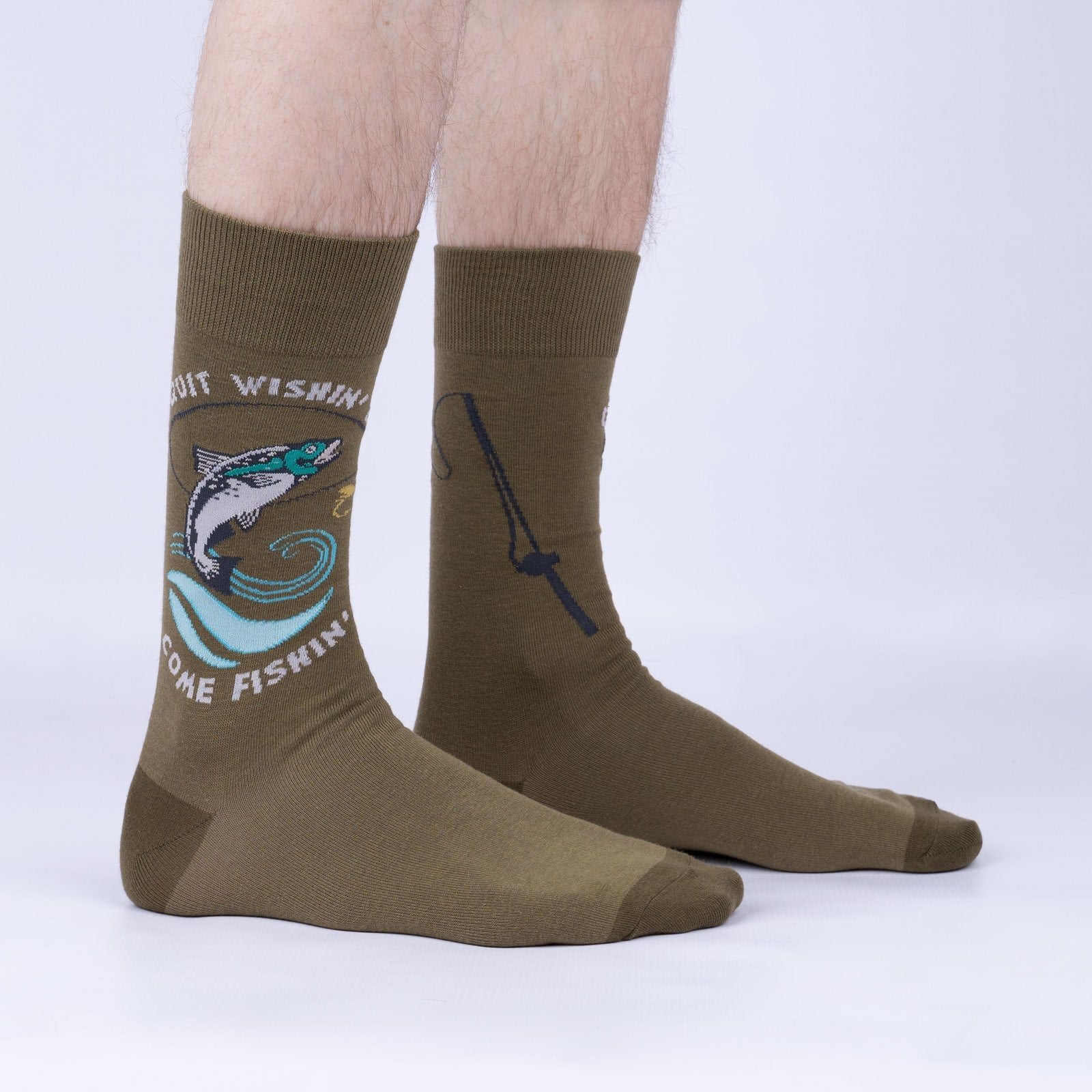 Quit Wishin' & Come Fishin' Crew Socks