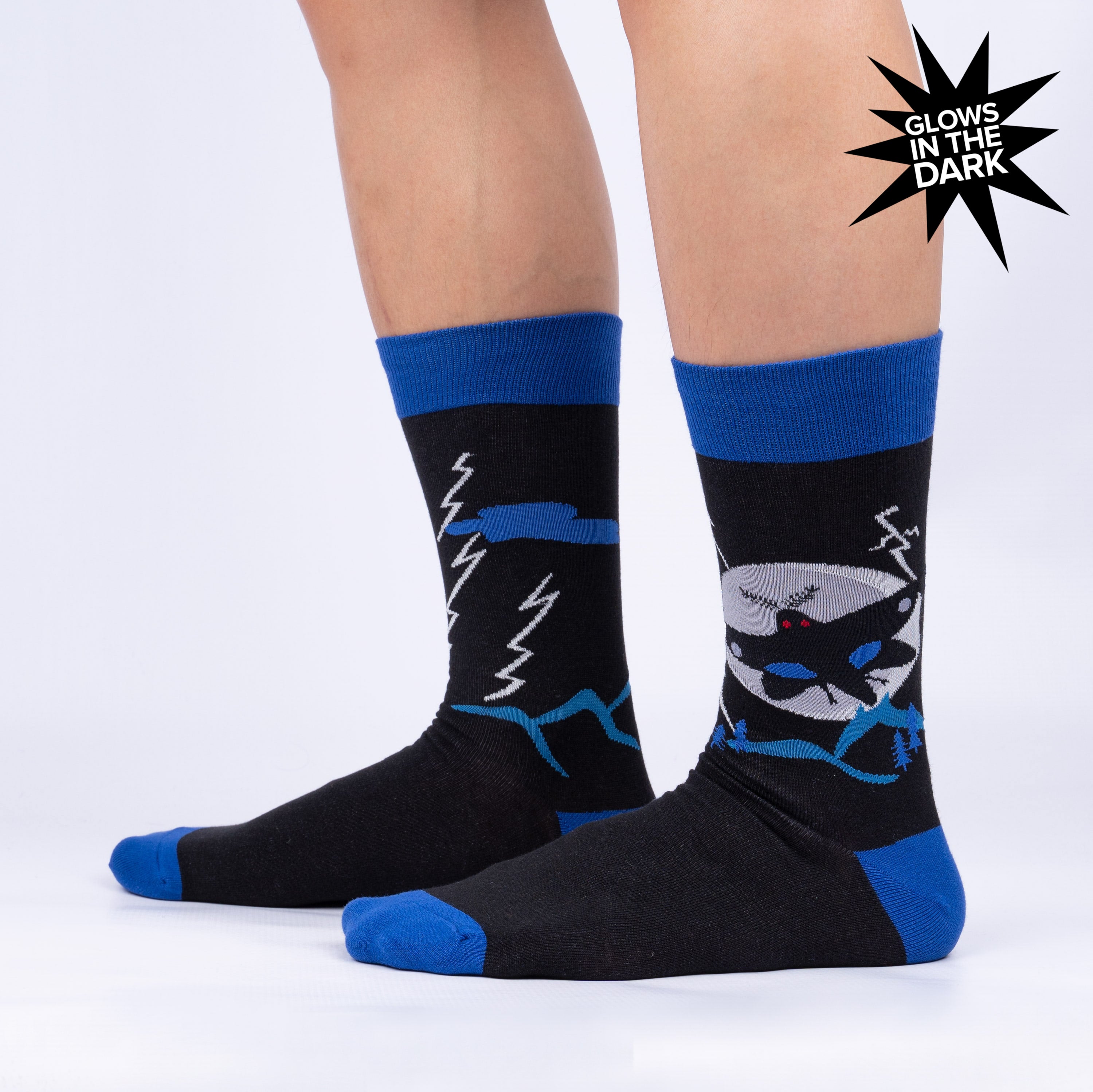 Mothman Believes In You Crew Socks