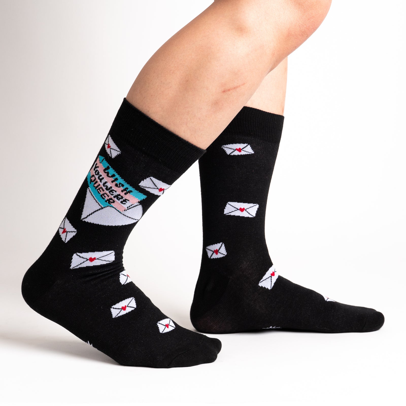 Wish You Were Queer Unisex Crew Socks