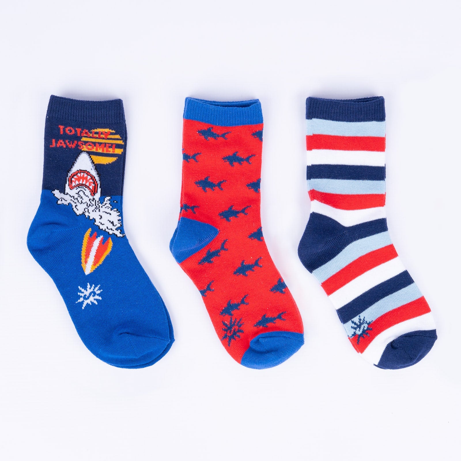 Totally Jawsome! Junior Crew Socks 3-Pack