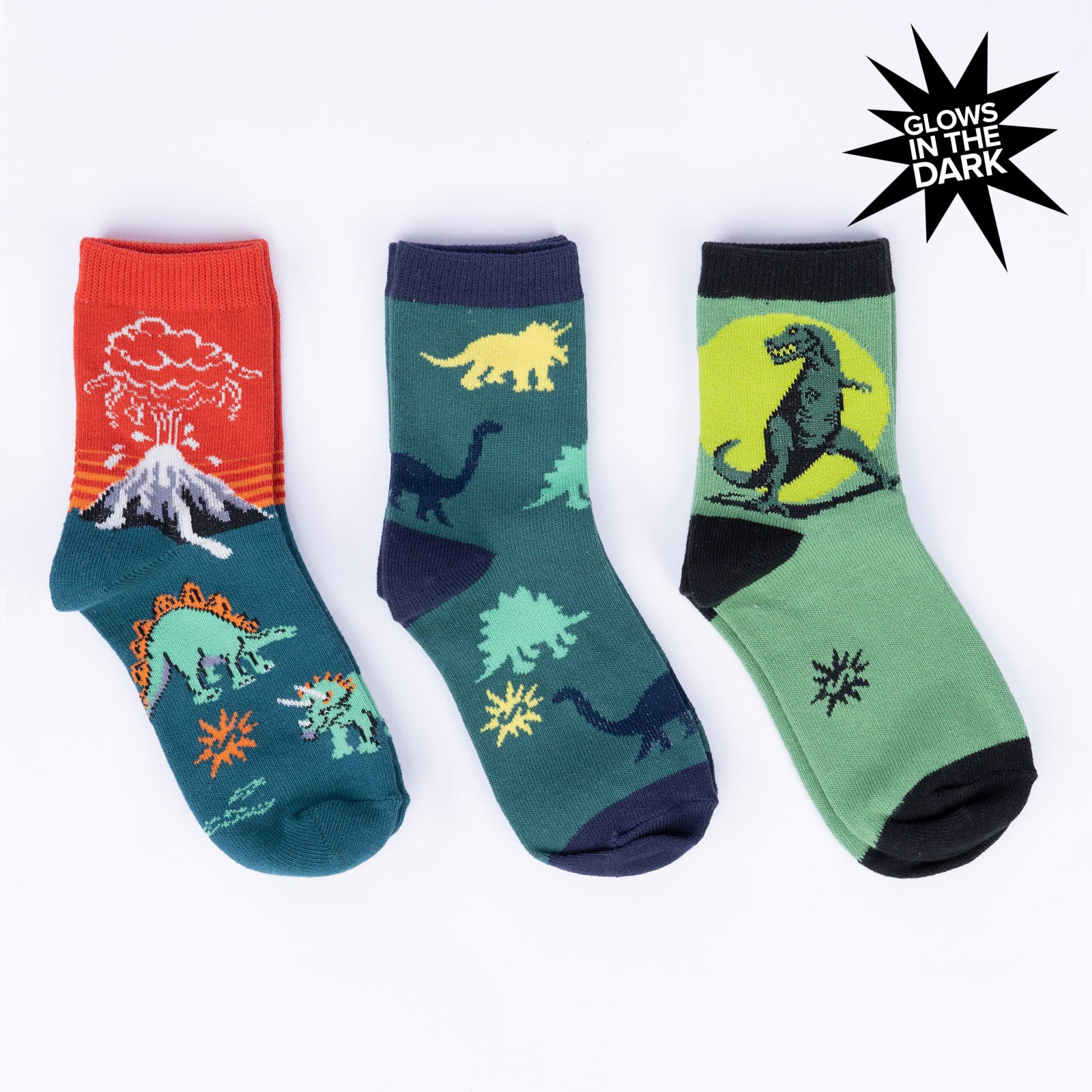 Dinosaur Days Junior Crew Socks 3-Pack