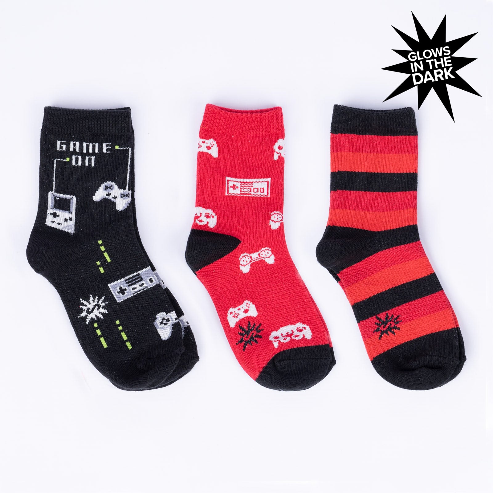 Game On Youth Crew Socks 3-Pack