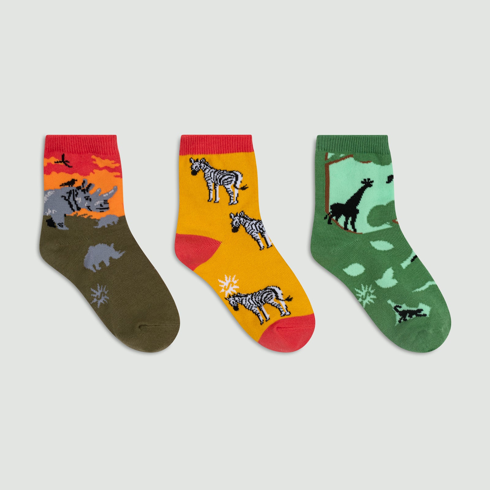 Rhino-Corn Junior Crew Socks 3-Pack