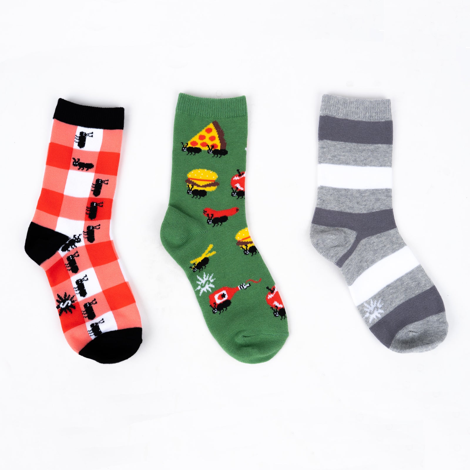 Picnic Crashers Junior Crew Socks 3-Pack