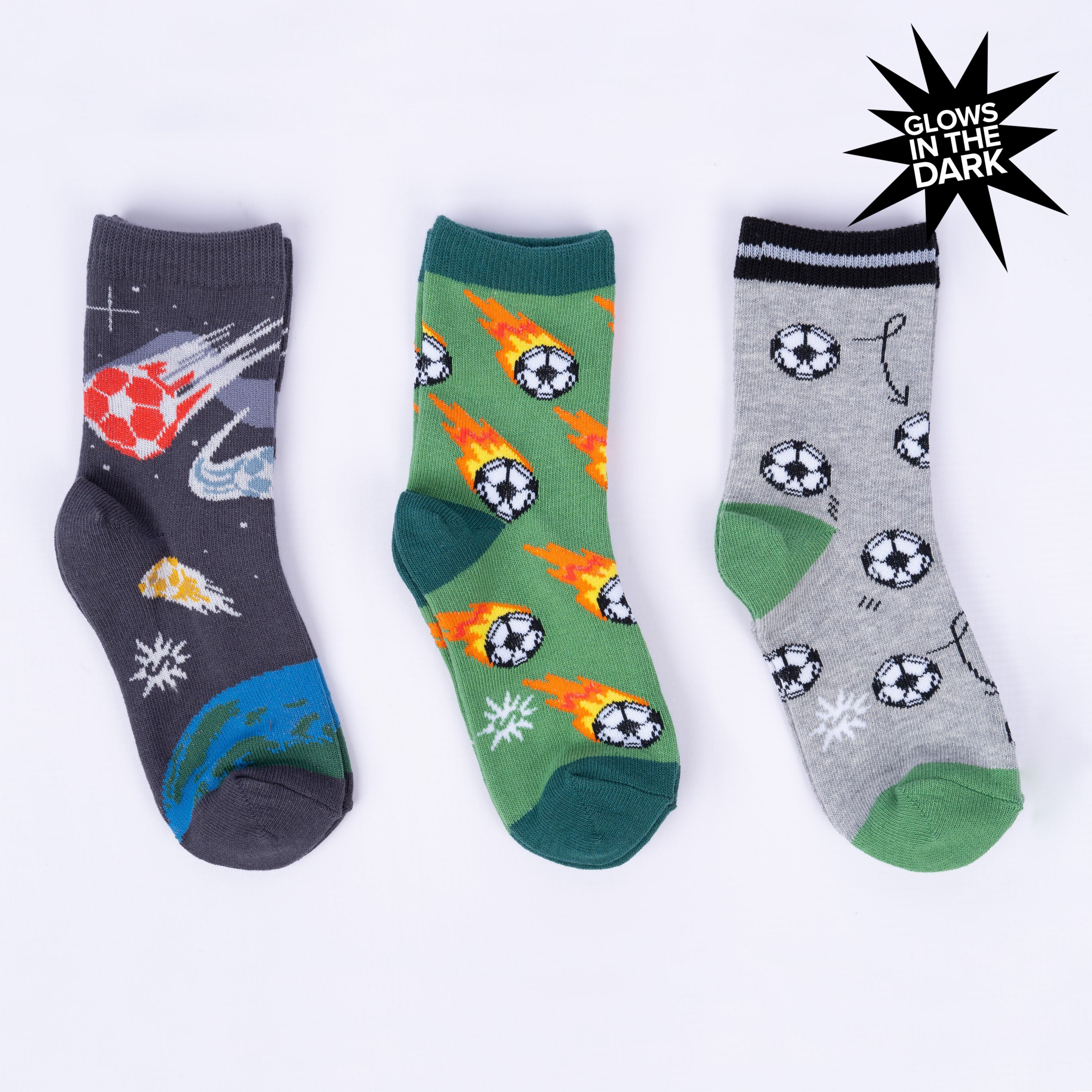 Let s Kick It Youth Crew Socks 3 Pack