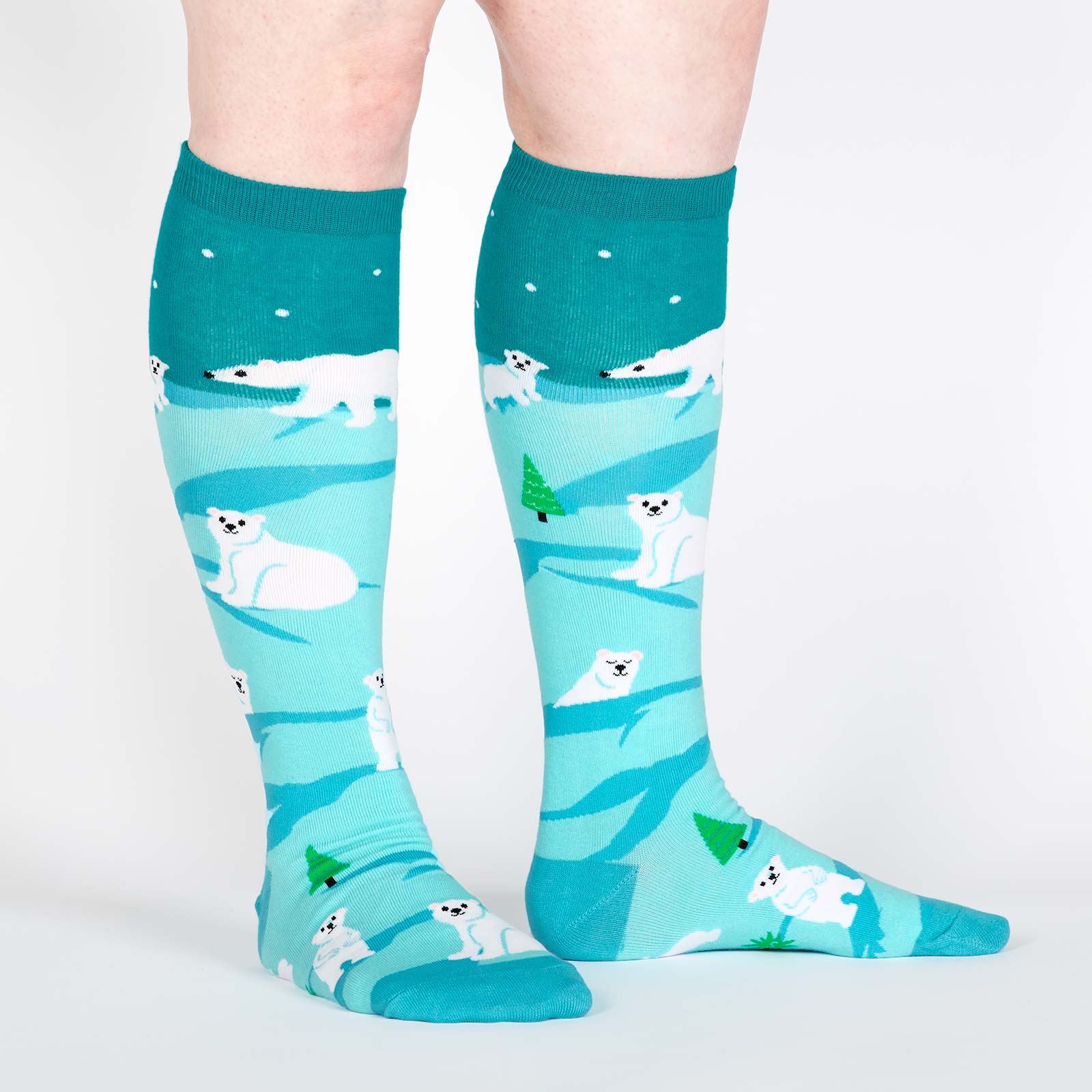 Polar Bear Stare Knee High Socks