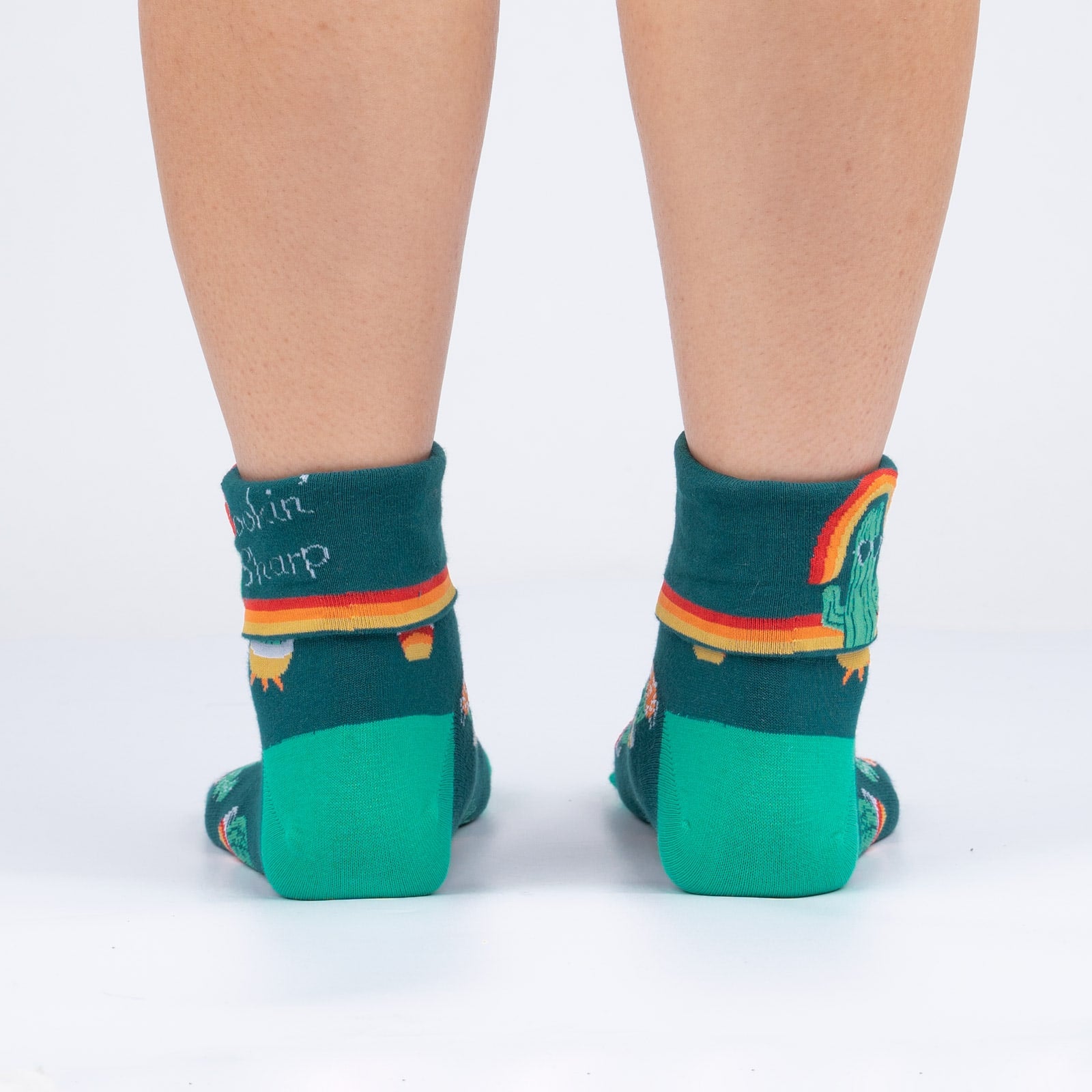 Lookin' Sharp Turn Cuff Socks