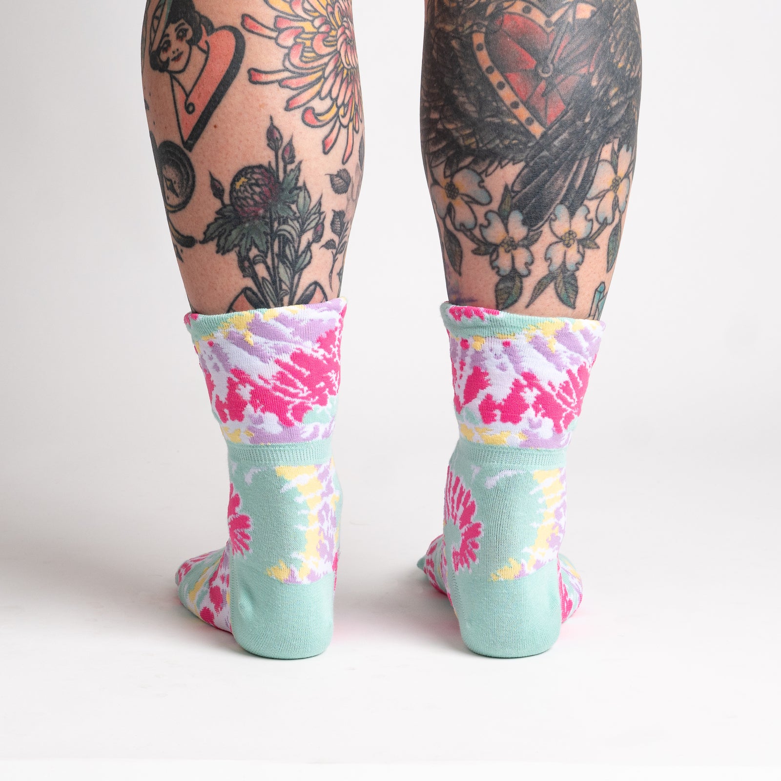 Feeling Groovy Turn Cuff Socks