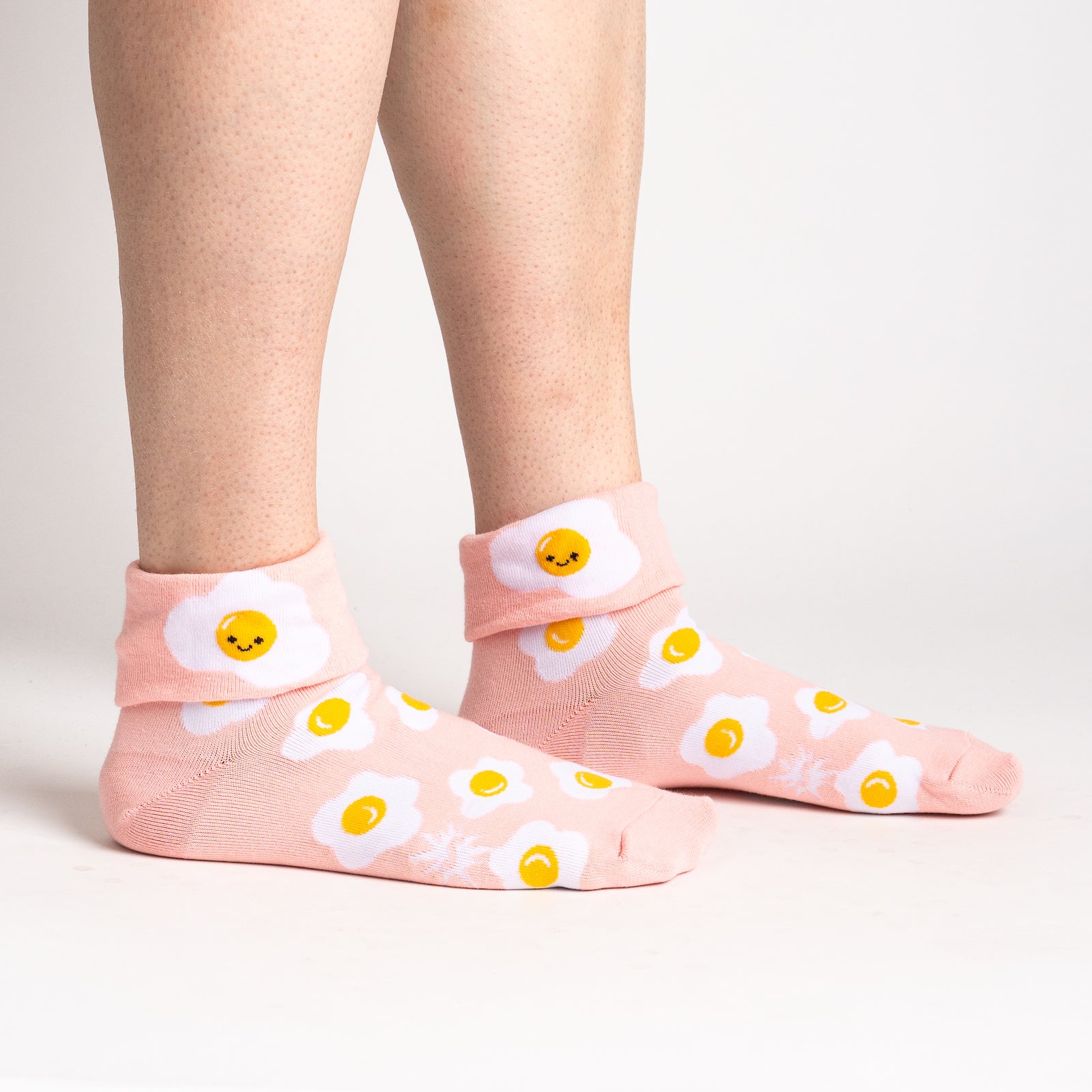 Sunny Side Up Turn Cuff Socks