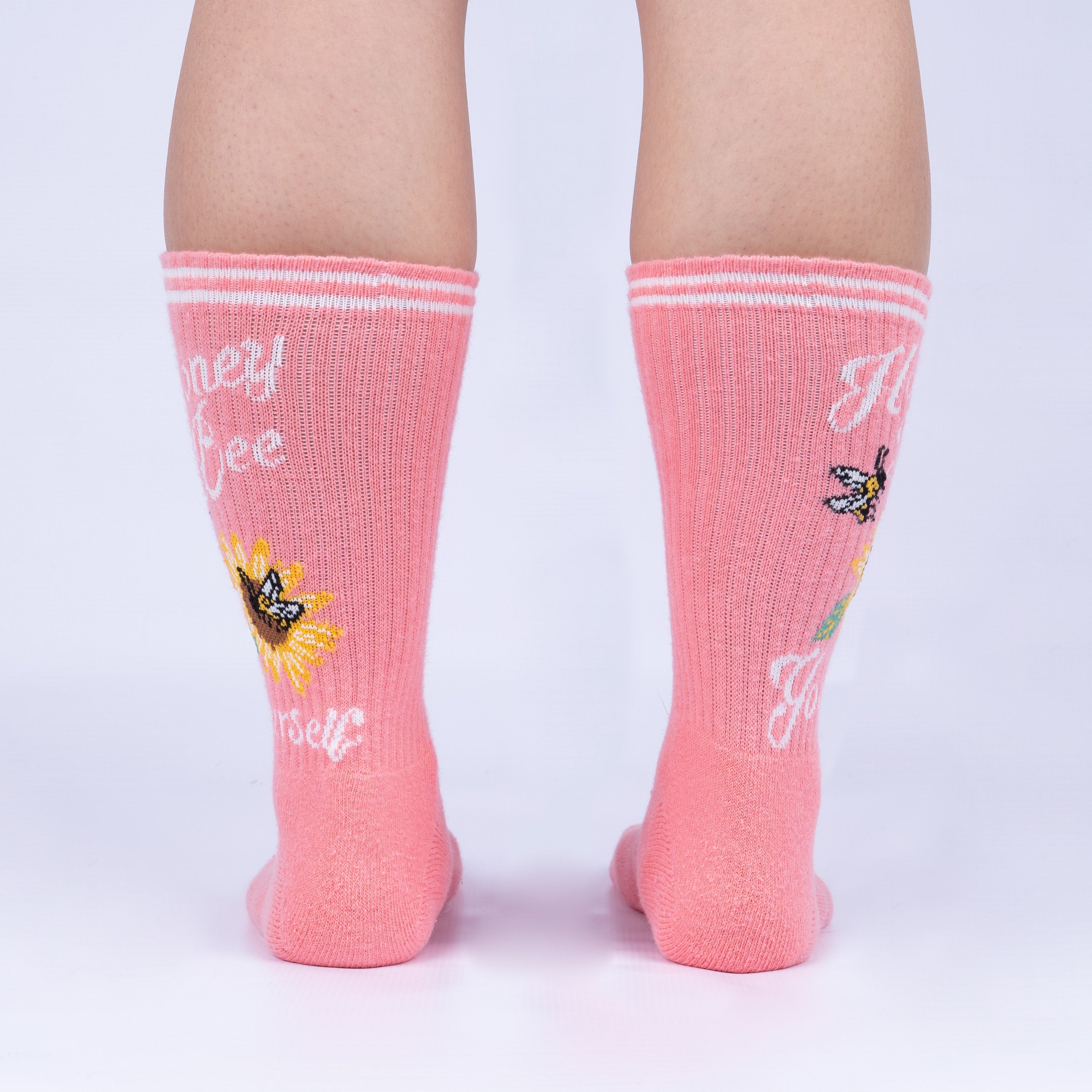 Honey Bee Yourself Ribbed Crew Socks