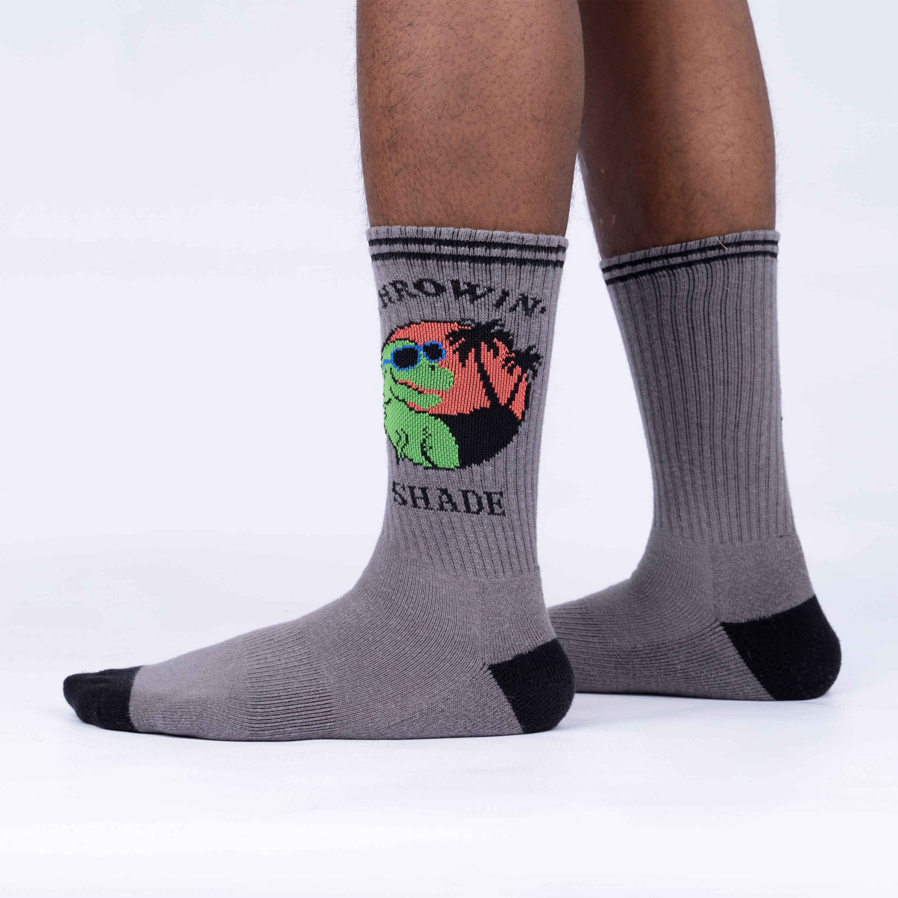 Throwin' Shade Ribbed Crew Socks