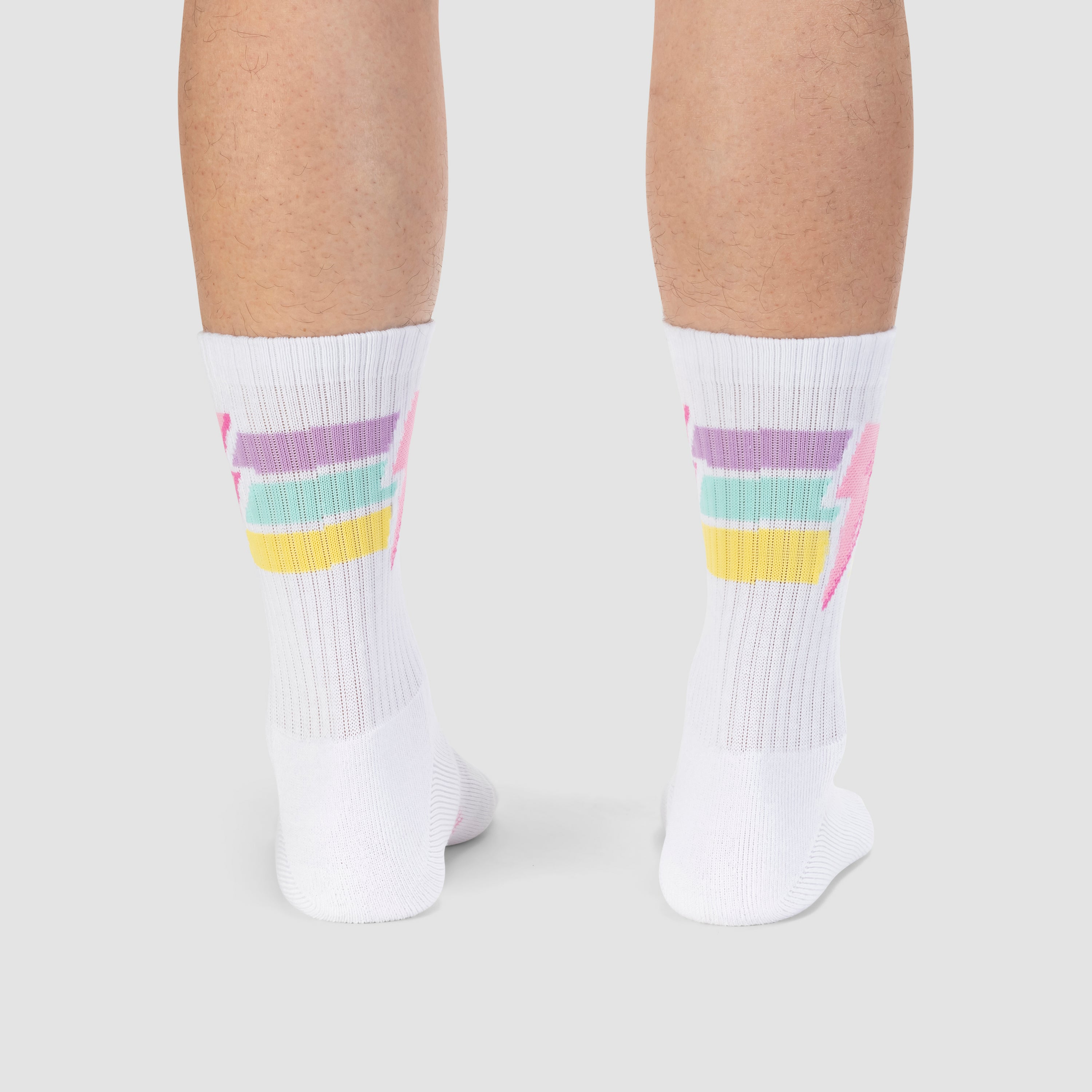 Thunderstruck Athletic Socks (White)