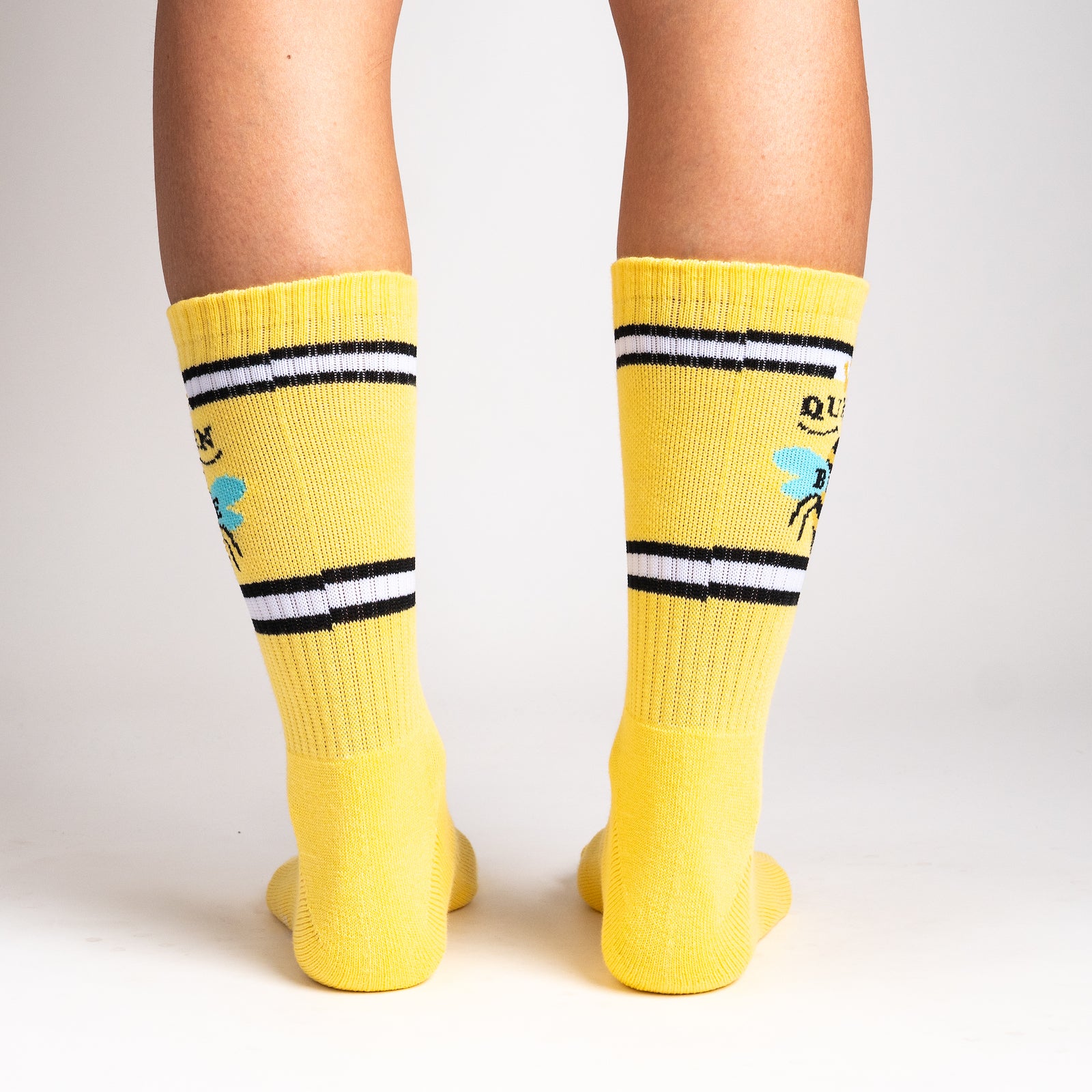 Queen Bee Ribbed Crew Socks