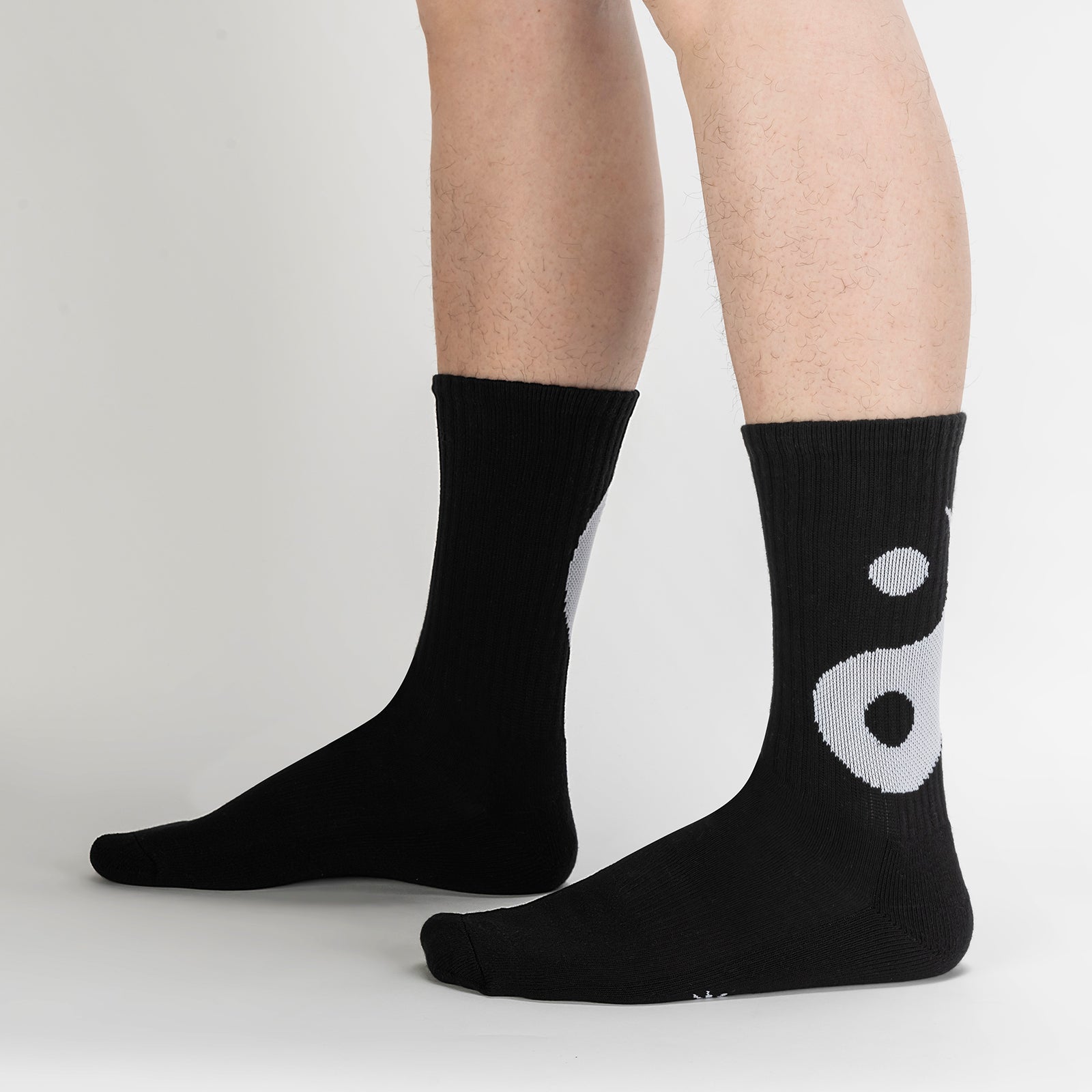 Yin & Yang Ribbed Crew Socks