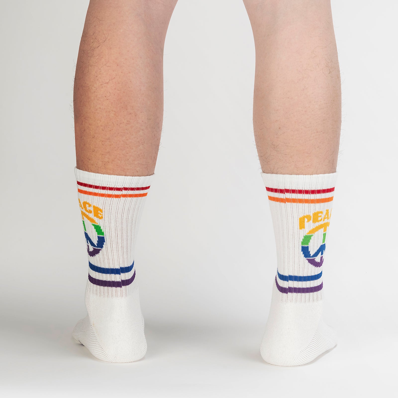 Give Peace a Chance Ribbed Crew Socks