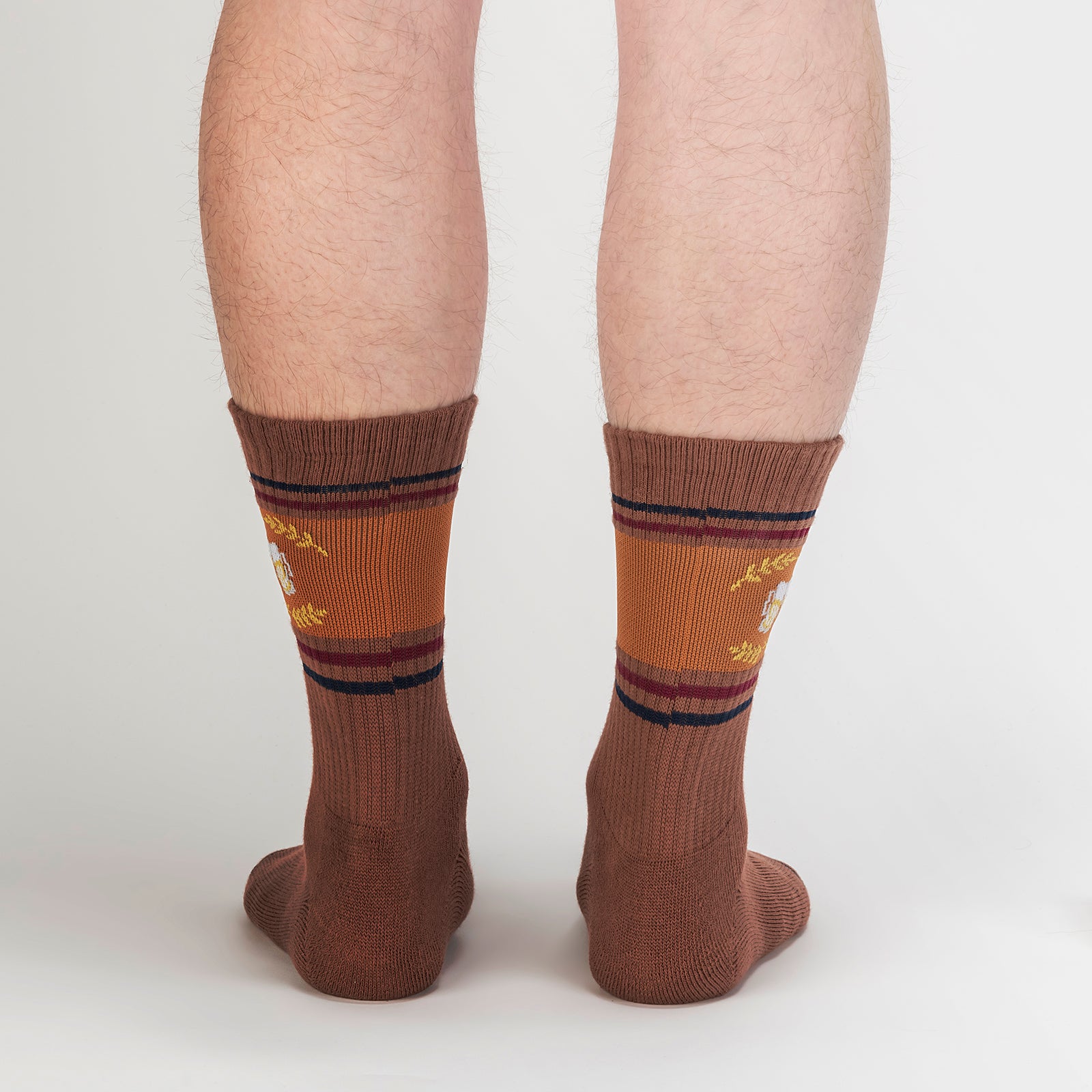 Don't Worry, Be Hoppy Ribbed Crew Socks