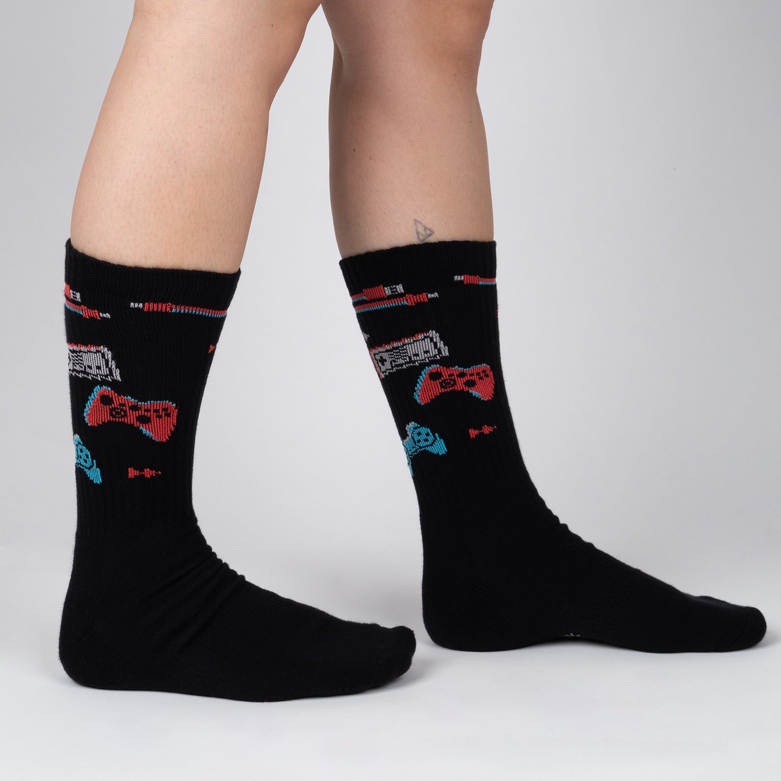 Press Play Ribbed Crew Socks