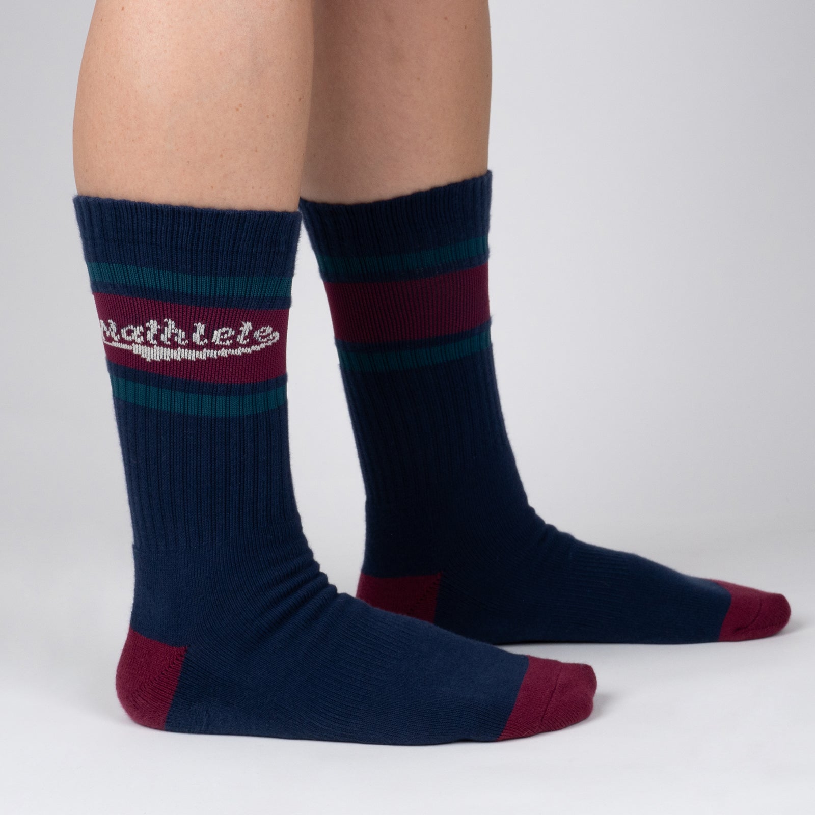 Mathlete Ribbed Crew Socks