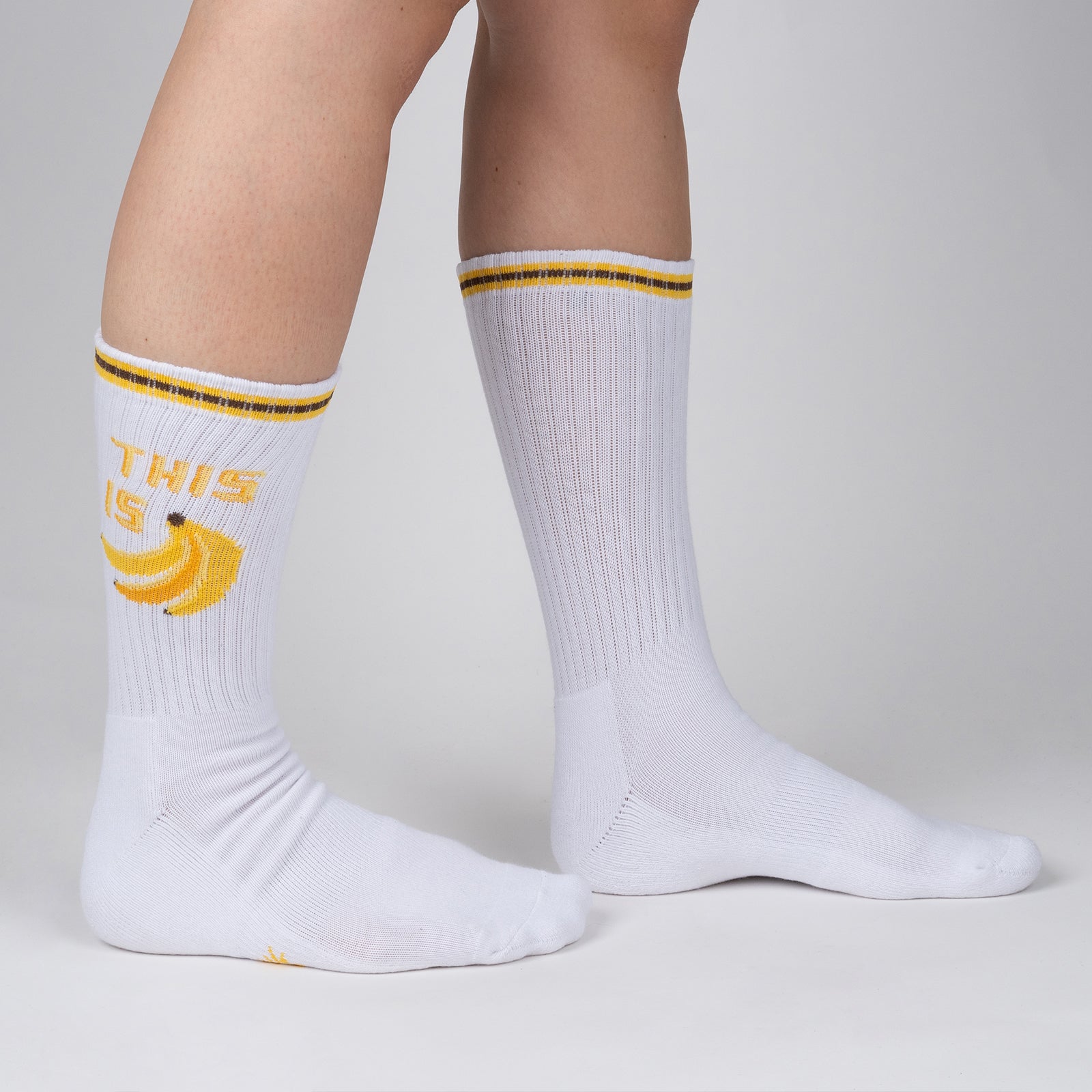 This Is Bananas Ribbed Crew Socks