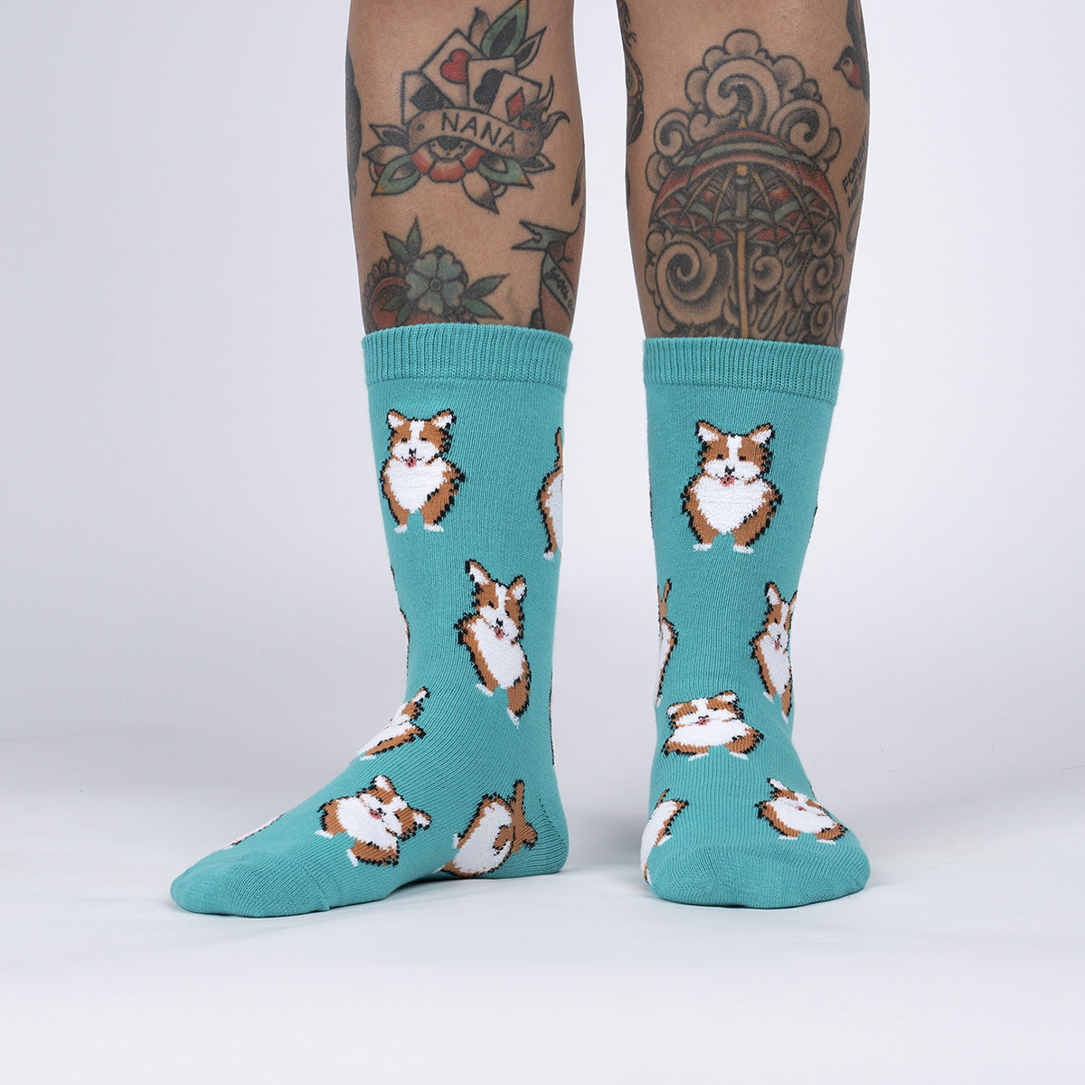 Nothin' Butt Corgis Crew Socks