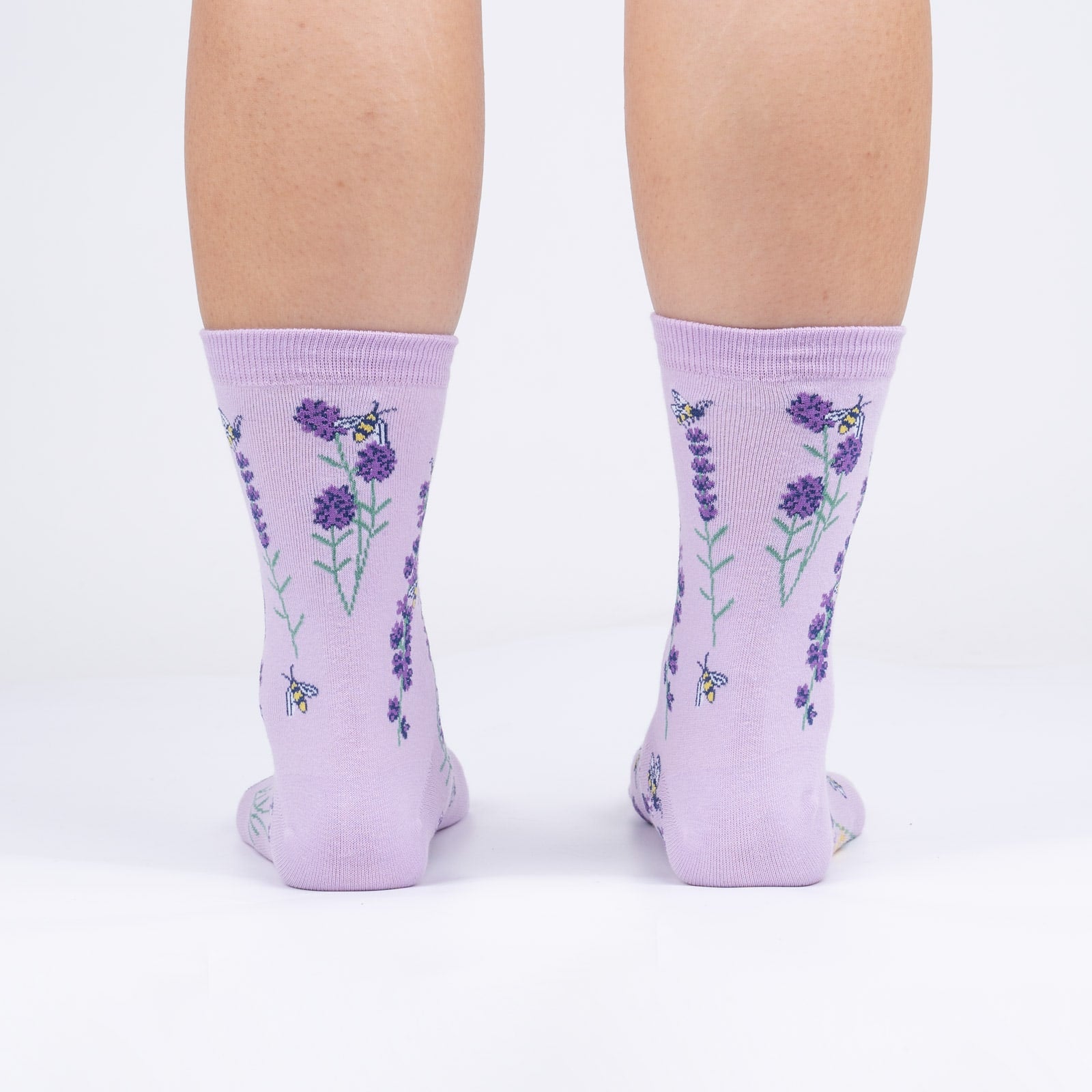 Bees and Lavender Crew Socks