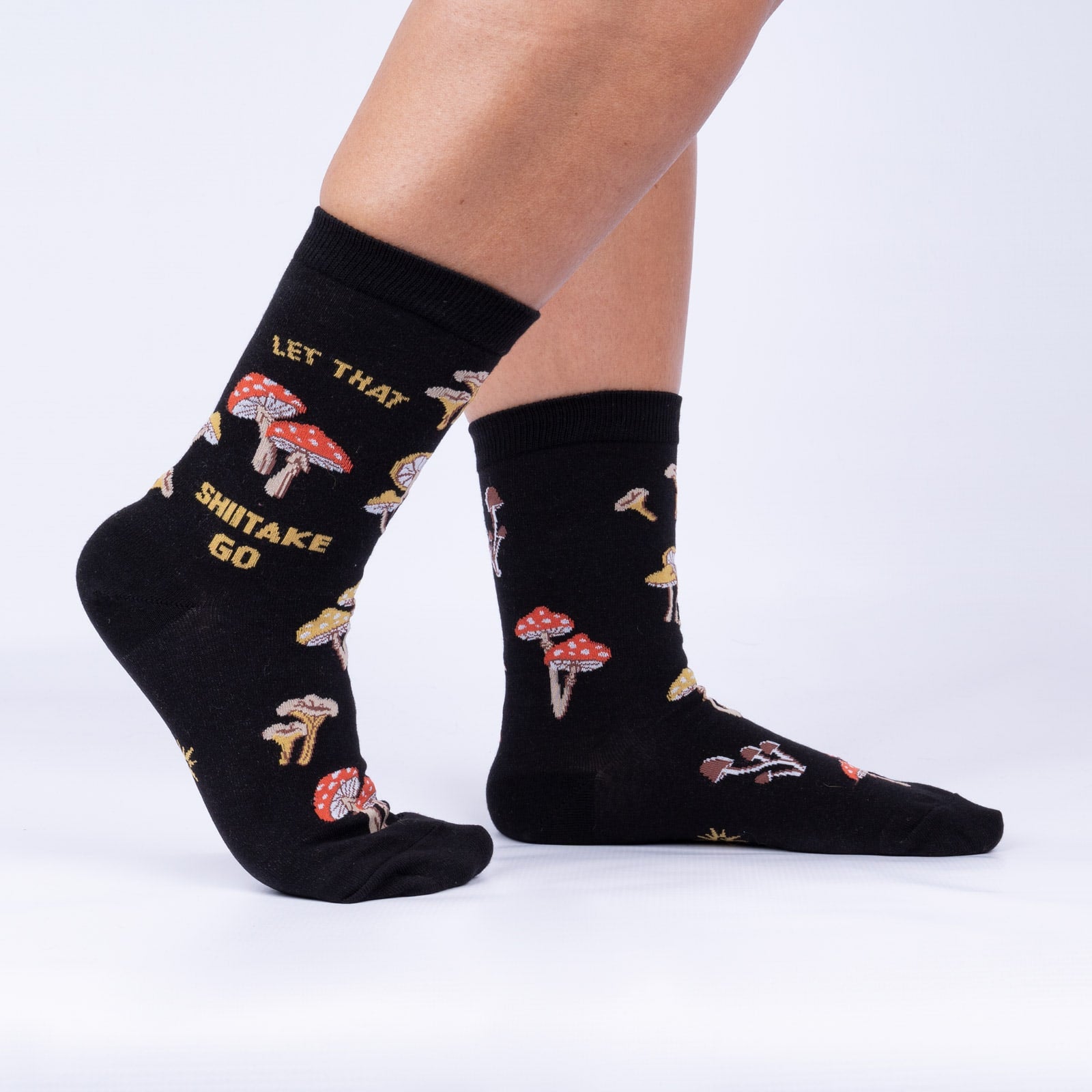 Let that Shiitake Go Crew Socks