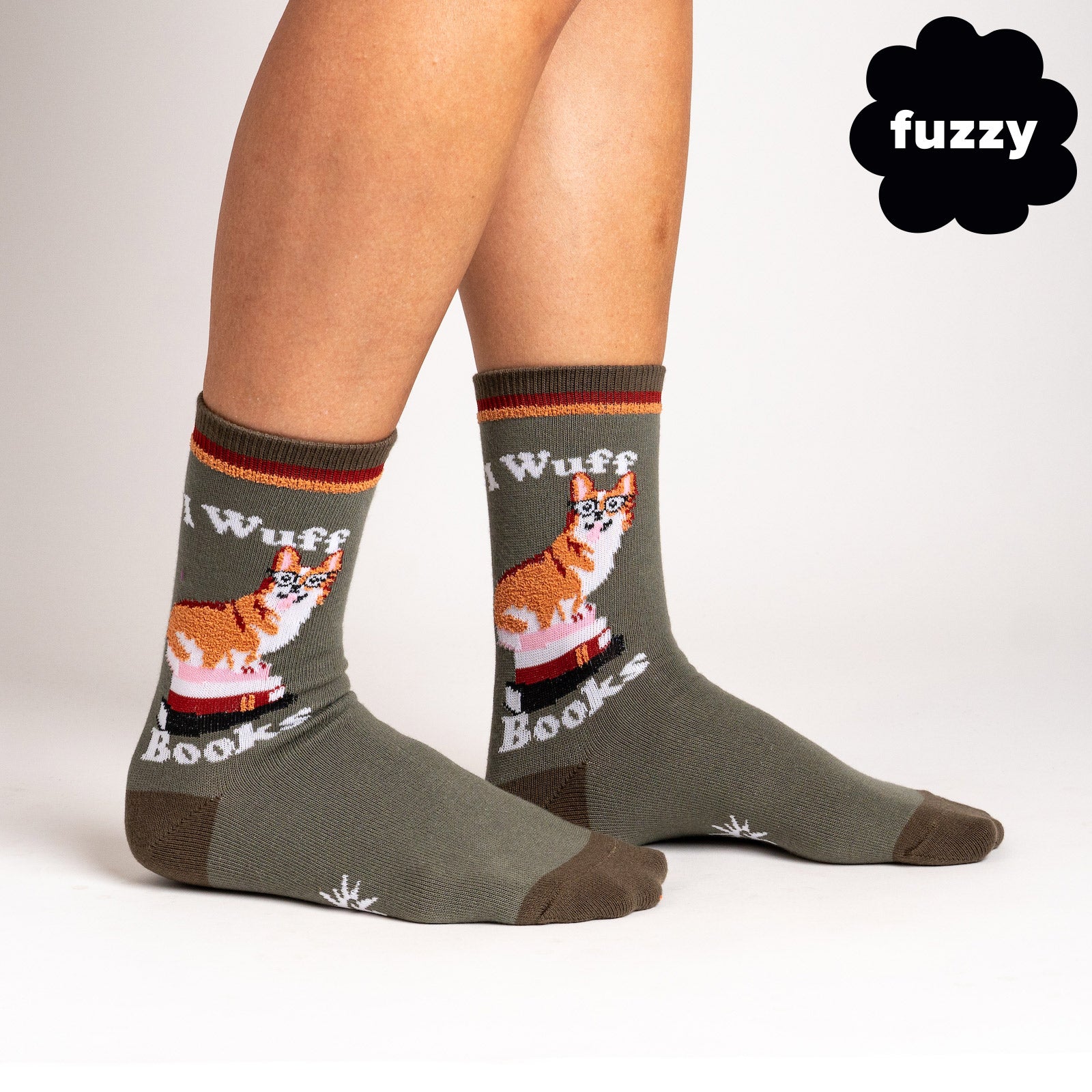 I Wuff Books Crew Socks