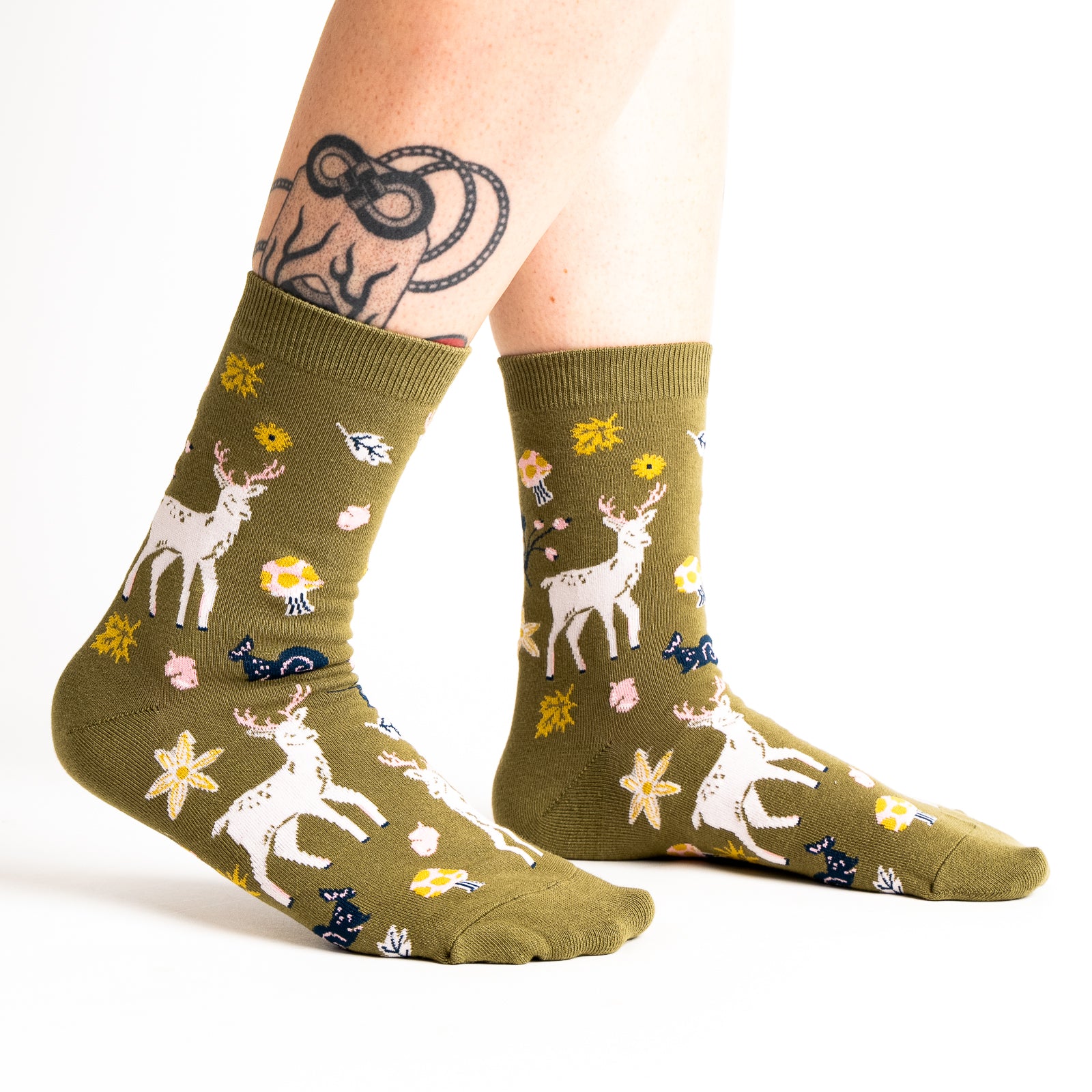 I See You Over Deer Crew Socks