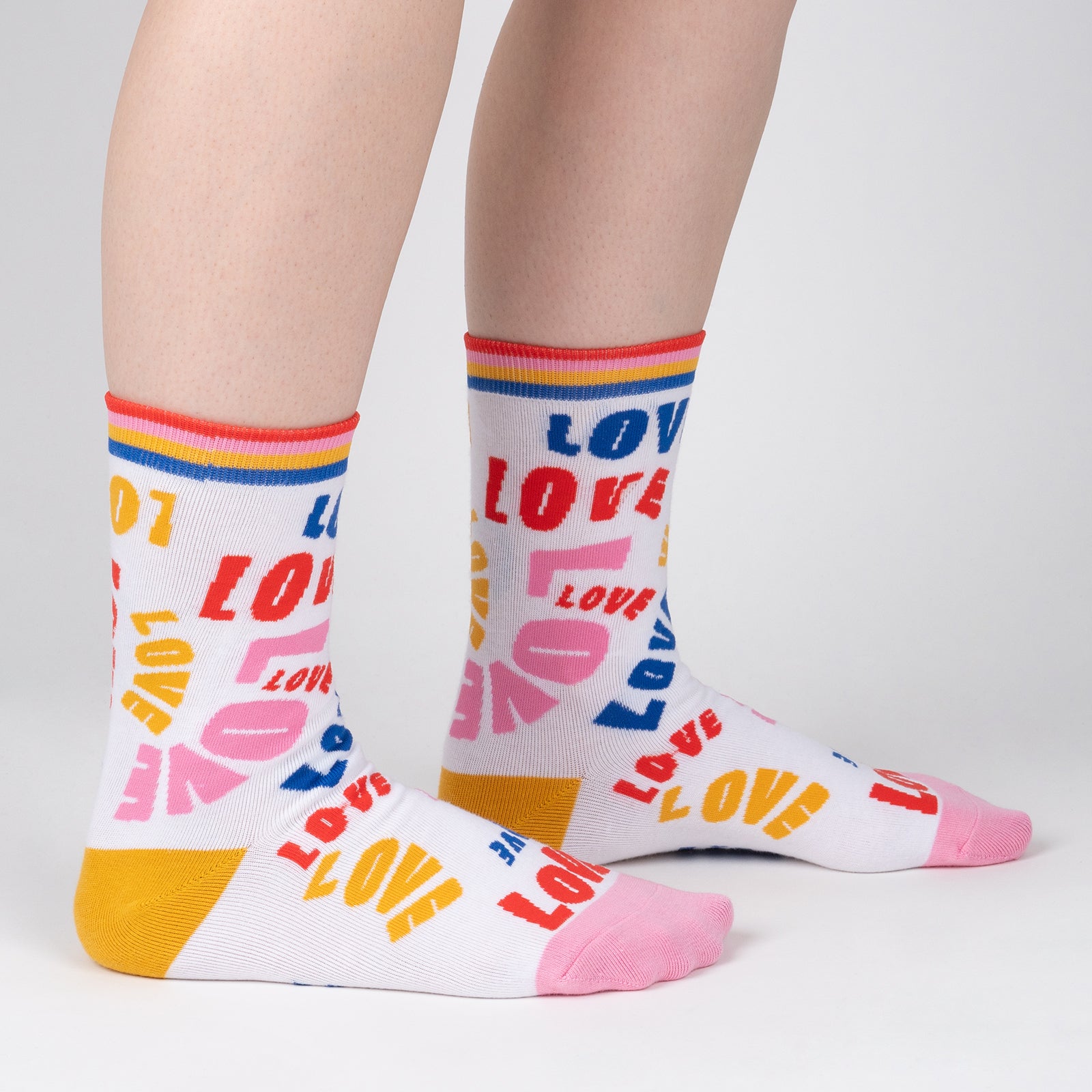 Love Love Love Crew Socks