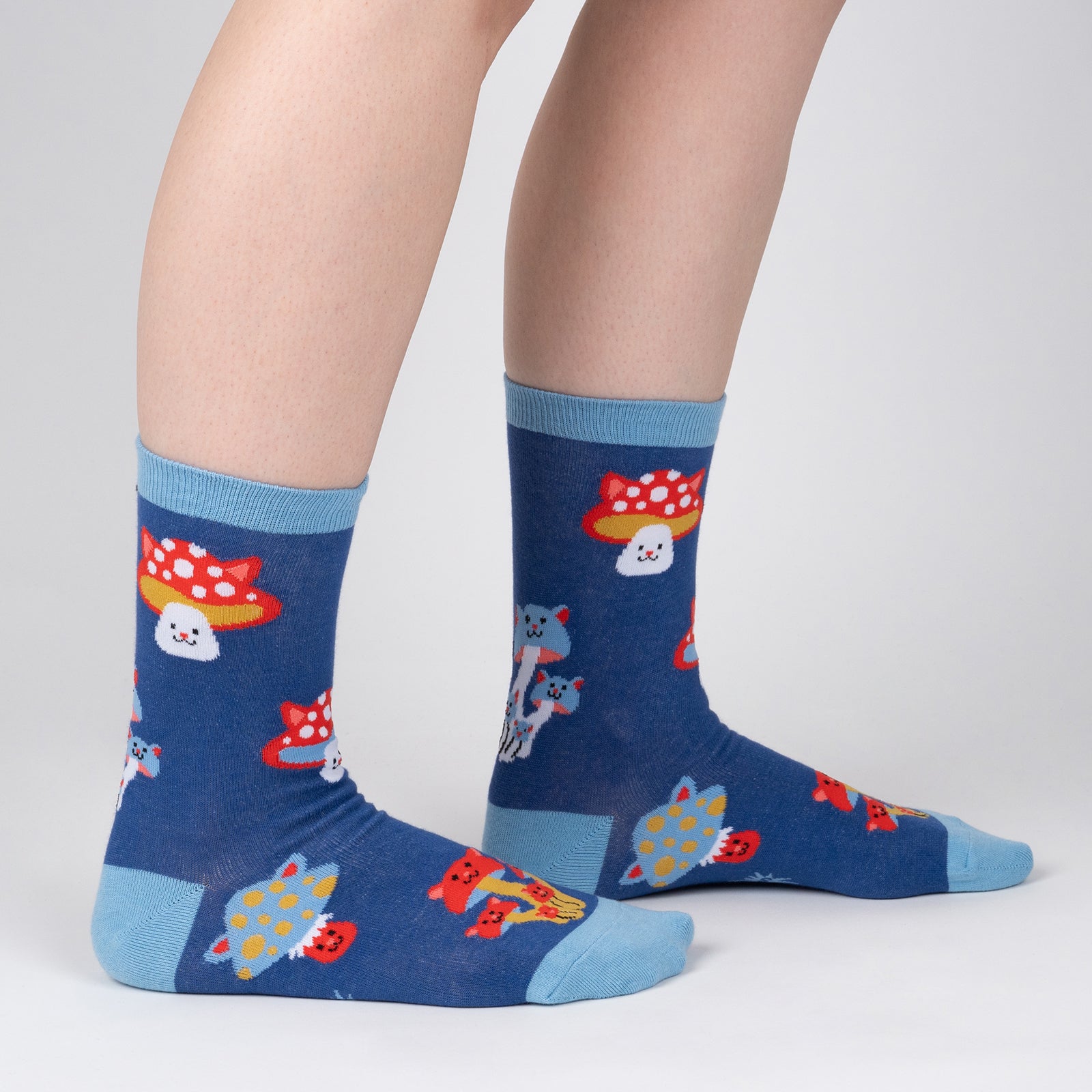 Mushroom Cats Crew Socks