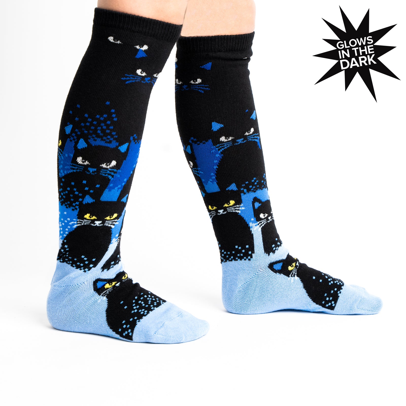 Cats In the Dark Youth Knee Socks